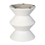 4. "Durable Concrete Inverted Side Table - White for long-lasting use"