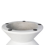 6. "Minimalist Concrete Inverted Side Table - White for a clean and organized look"