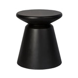 1. "Concrete mineral side table in black - sleek and modern design"