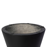 6. "Minimalist black concrete mineral side table - ideal for small spaces"