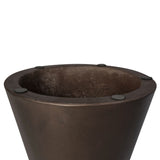 6. "Stylish bronze concrete mineral side table with a contemporary design"