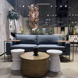 4. "Durable concrete side table with terrazzo finish"