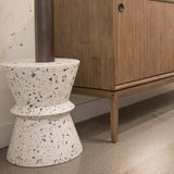 2. "Stylish medium-sized concrete side table - Terrazzo finish for modern interiors"