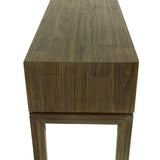 9. "Sophisticated West Console Table with a timeless appeal"