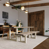 2. "Stylish and durable Taj Dining Bench - Vinegar Matte for modern dining spaces"