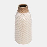 Chevron Vase, Ivory