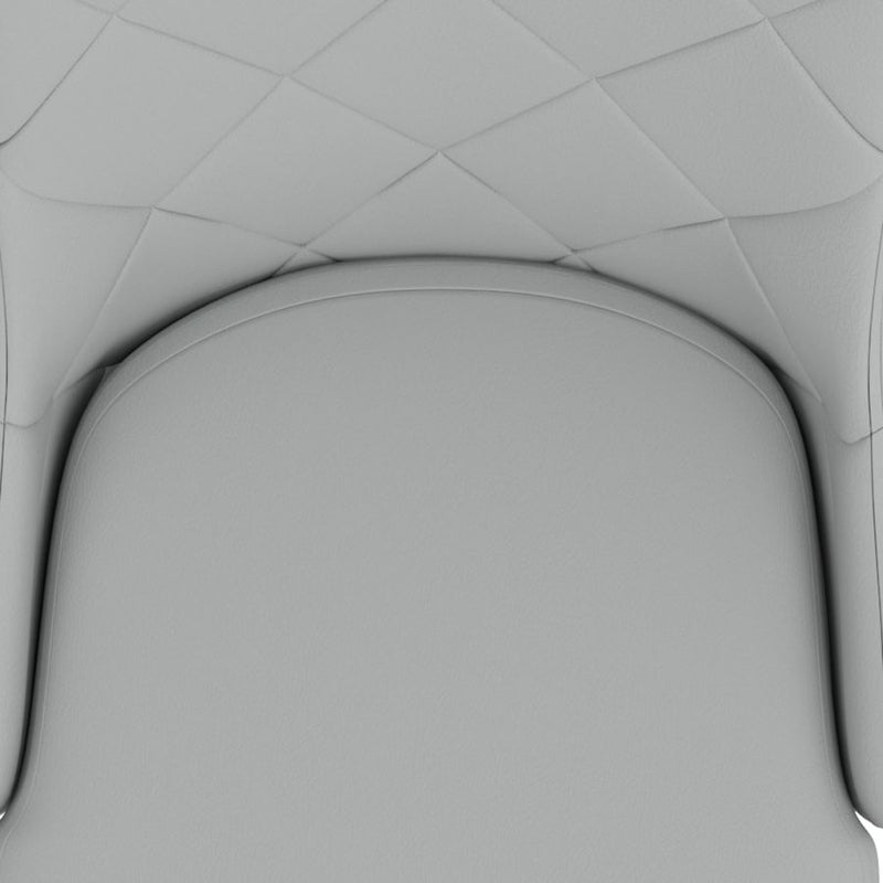Devo Side Chair, Set of 2 in Light Grey and Chrome