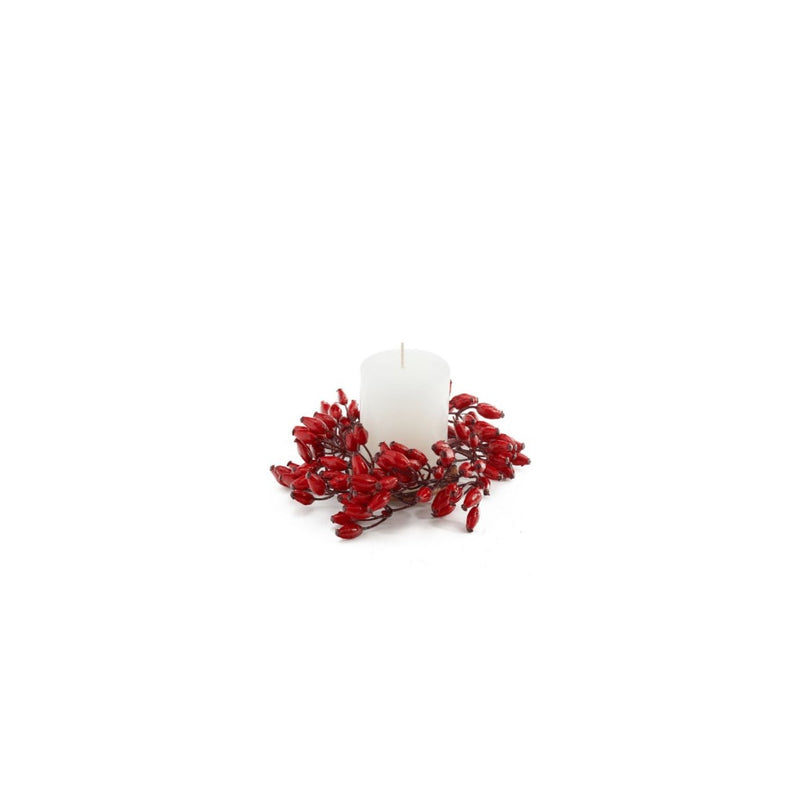 Candle Ring of Red Roseberries
