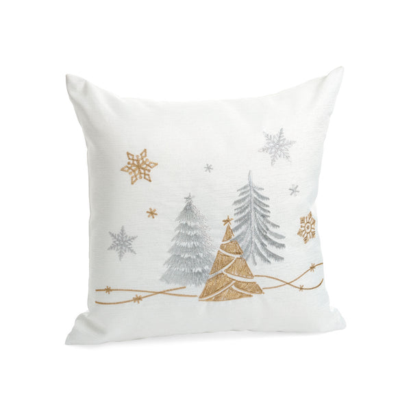 Holiday Cushion: Trees and Snowflakes
