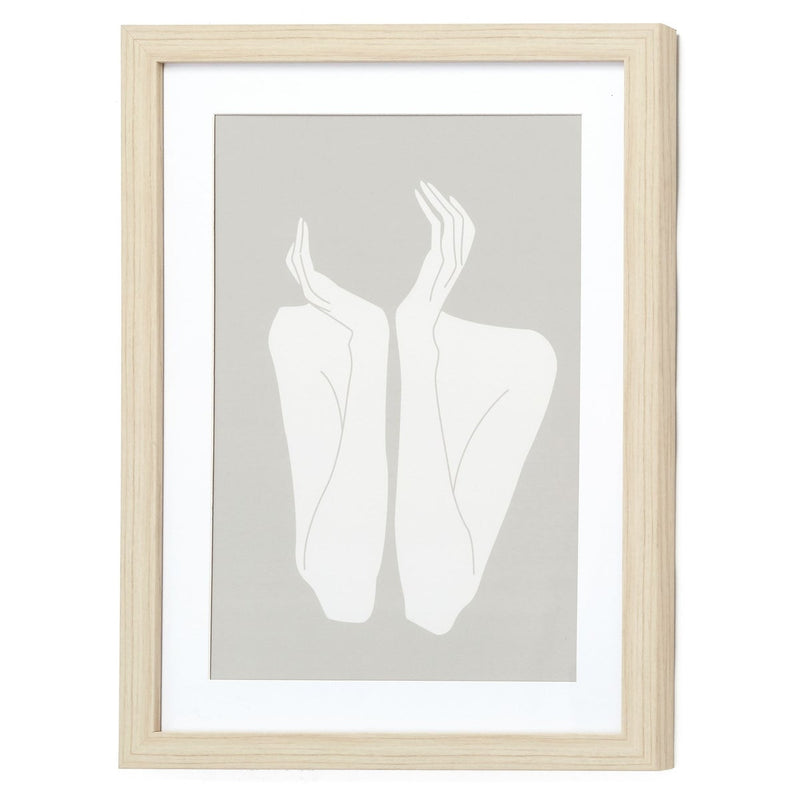 Framed Wall Art in Grey and White
