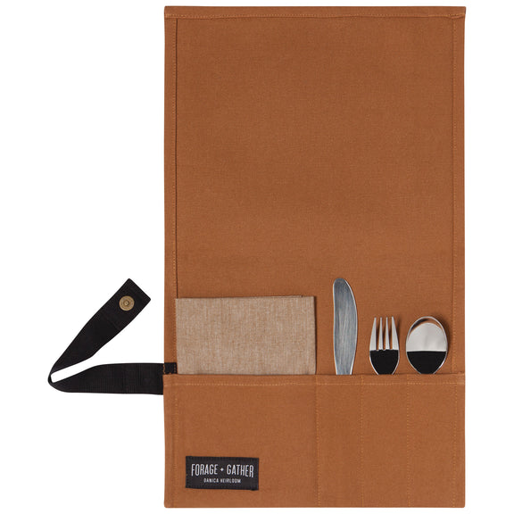 Brown Forage and Gather On the Go Cutlery Set of 5