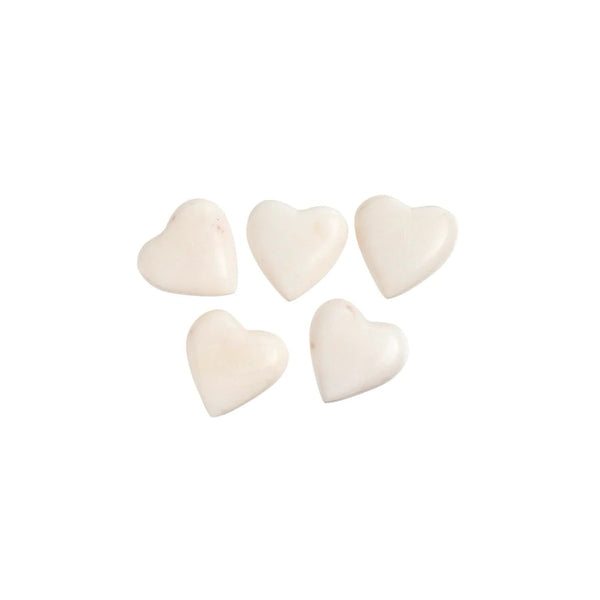 Marble Mini Hearts ~ Set of 5