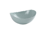 aqua 'hammered' melamine serving bowl. Superior quality, shatterproof melamine combines style with durability. Ideal for outdoor entertaining.