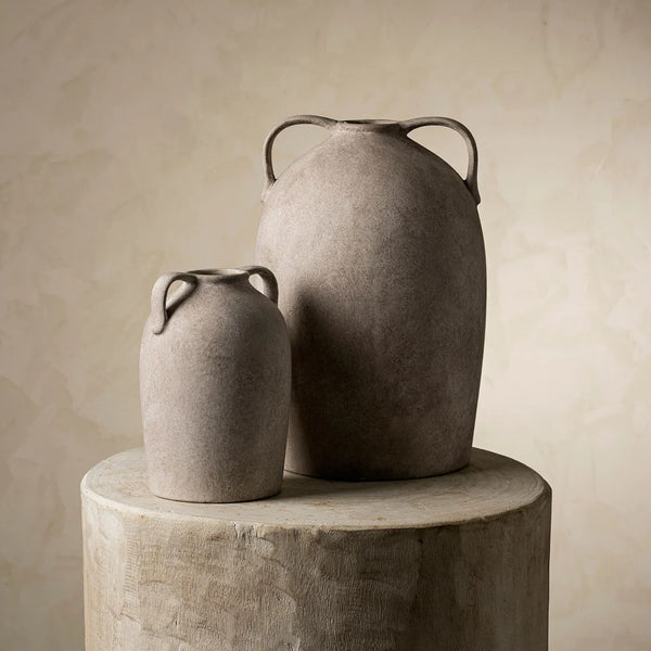 Creative and crafted, the stoneware Meraki Vase is all about attention to detail and only brining pieces into your home that make you feel good and you will love for a long time. It is elevated with simple, natural details, and has an an overall sense of artisanal, unique quality.