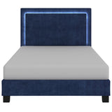 4. "Blue Queen Platform Bed with Light - Lumina 60" - Contemporary and comfortable"