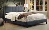 2. "Grey King Platform Bed - Stylish and comfortable sleeping solution"