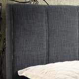 4. "Queen Size Platform Bed - Grey upholstered frame for a cozy bedroom"