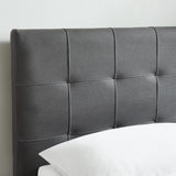 5. "Extra 78" King Bed with Storage - Grey upholstered platform for a contemporary look"