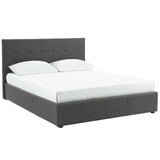 1. "Extra 78" King Platform Bed with Storage in Grey - Sleek and functional design"