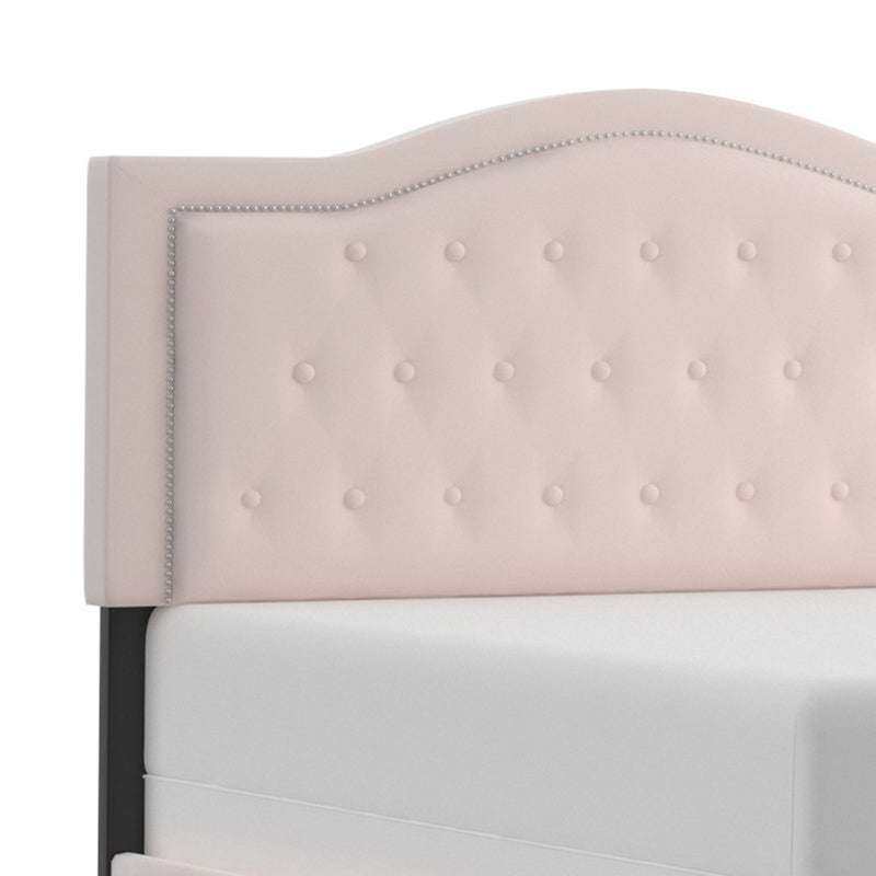 5. "Pixie 54" Double Bed in Blush Pink - Enhance Your Bedroom with a Touch of Sophistication"