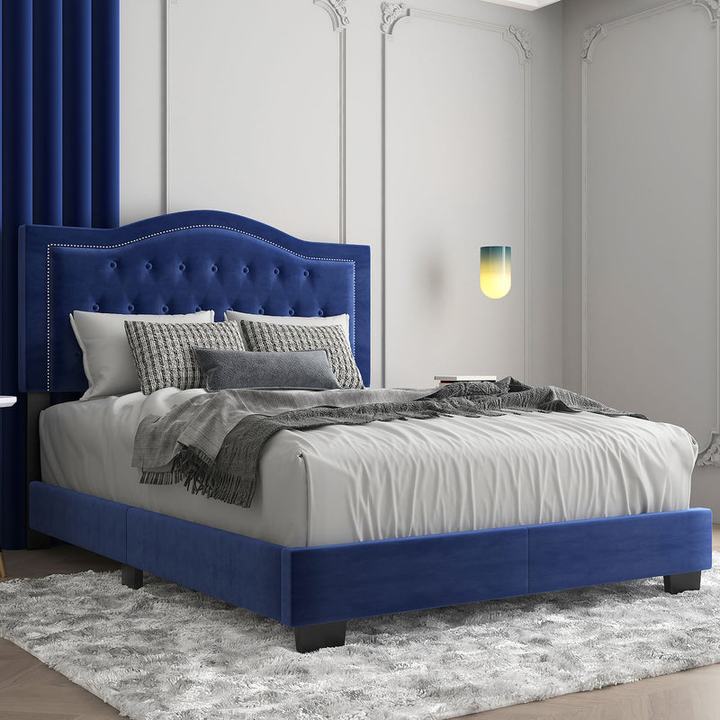2. "Blue Double Bed - Pixie 54" - Enhance Your Bedroom Décor with this Elegant Piece"