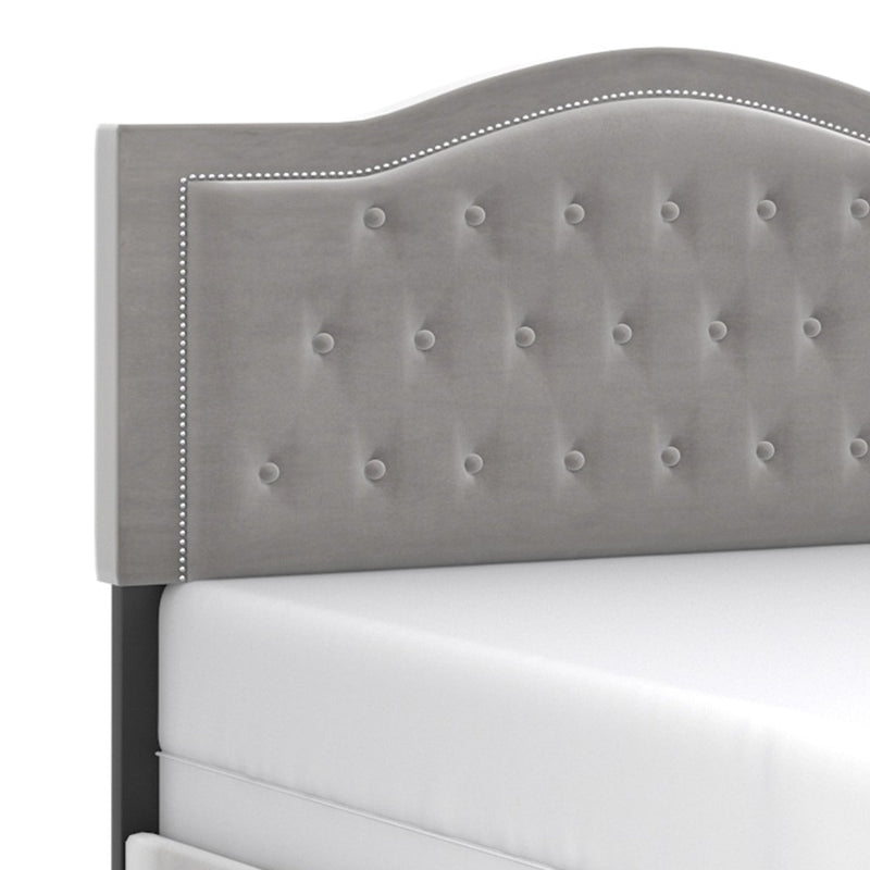 5. "Pixie 60" Queen Bed in Light Grey - Create a cozy and inviting sleeping space"