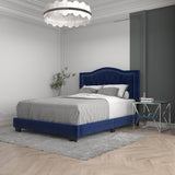 2. "Blue Queen Bed - Stylish and Versatile Addition to Your Bedroom"