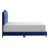 4. "Blue Queen Bed Frame - Durable and Sturdy Construction for Long-lasting Use"