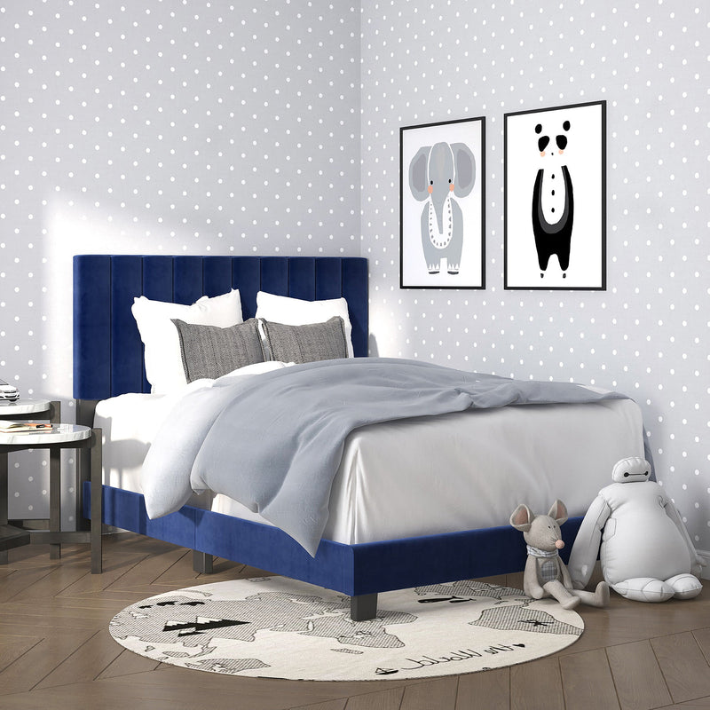 2. "Blue Double Bed - Jedd 54" - High-Quality Construction and Design"