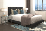 2. "Charcoal Queen Bed - Enhance your bedroom with the Jedd 60" design"
