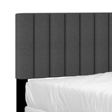 5. "Charcoal Upholstered Bed - Jedd 60" Queen Bed adds elegance to your room"