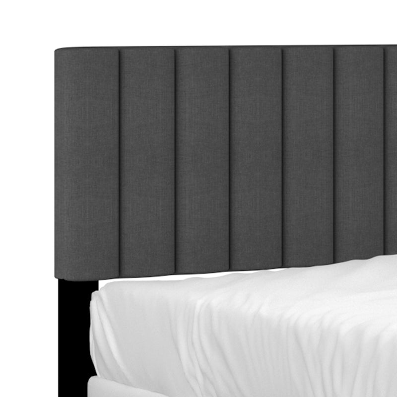 5. "Charcoal Upholstered Bed - Jedd 60" Queen Bed adds elegance to your room"