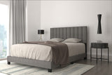 2. "Light Grey Queen Bed - Enhance your bedroom decor with the Jedd 60" bed"