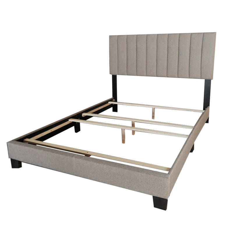 6. "Light Grey Queen Bed - Transform your bedroom into a sanctuary with the Jedd 60" bed"