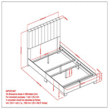 8. "Light Grey Queen Bed - Upgrade your sleeping space with the Jedd 60" bed"
