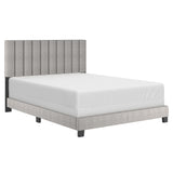 1. "Jedd 60" Queen Bed in Light Grey - Sleek and stylish bedroom furniture"