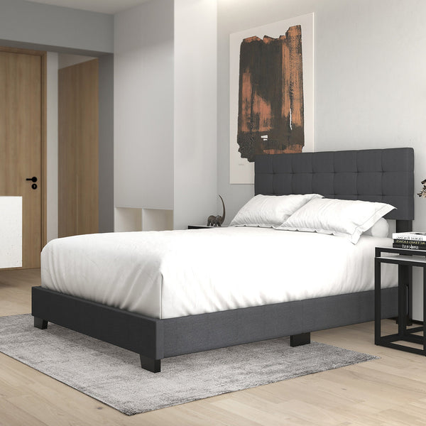 2. "Charcoal Queen Bed - Exton 60" - Stylish and comfortable"