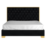 4. "Black and Gold King Bed - Create a Regal Atmosphere with Lucille 78" King Bed"
