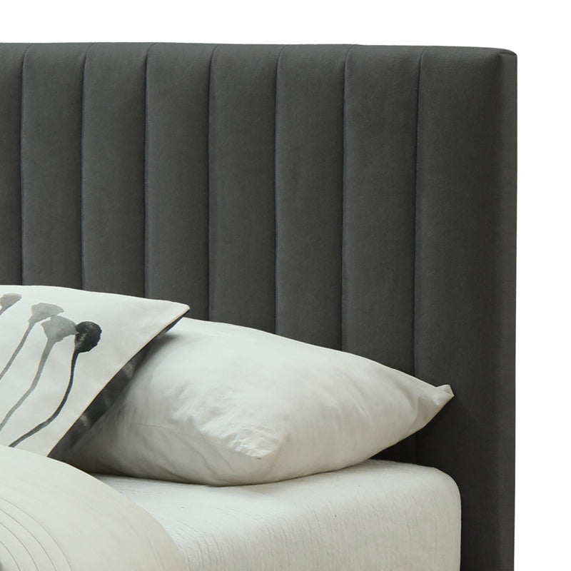 5. "Hannah 78" King Bed in Charcoal - Perfect addition to any bedroom decor"