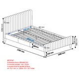 8. "Light Grey Queen Bed - Perfect addition to any modern or minimalist bedroom"