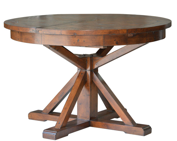 1. "Irish Coast Round 47/63" Extension Dining Table - African Dusk - Elegant and versatile dining table"