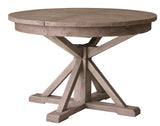 1. "Irish Coast Round 47/63" Extension Dining Table - Rustic Sundried"