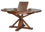 2. "Irish Coast Round 47/63" Extension Dining Table - African Dusk - Handcrafted from solid wood"