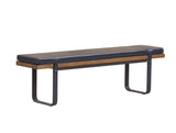 1. "Brooklyn Upholstered Bench in Modern Grey Fabric"