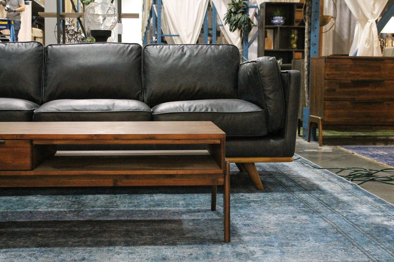 7. "Remix Coffee Table in a rich espresso finish, perfect for any living room decor"
