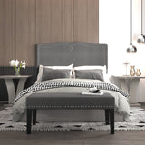 2. "Versatile Aurora Headboard with Bench - Perfect for Modern Bedrooms"