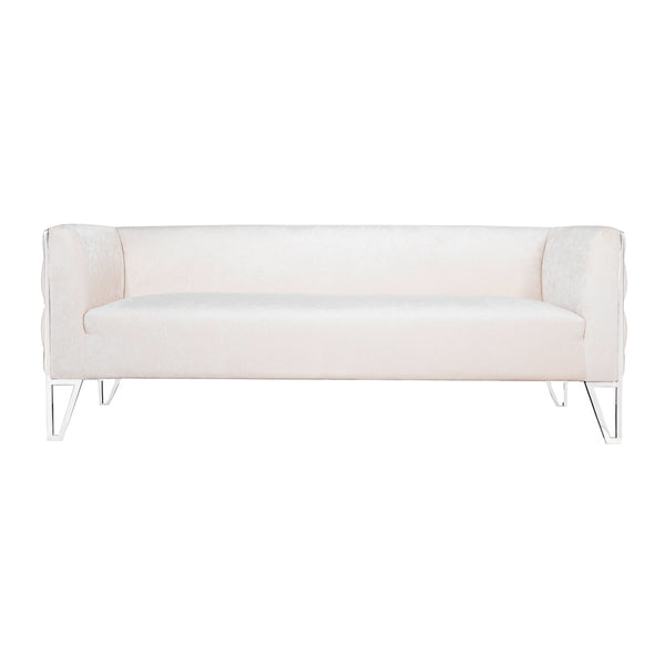 2. "Elegant Vermont Ivory Fabric Sofa - Perfect Addition to Any Home Decor"