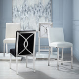 2. "White Leatherette Emiliano Counter Chair - Stylish and comfortable seating"