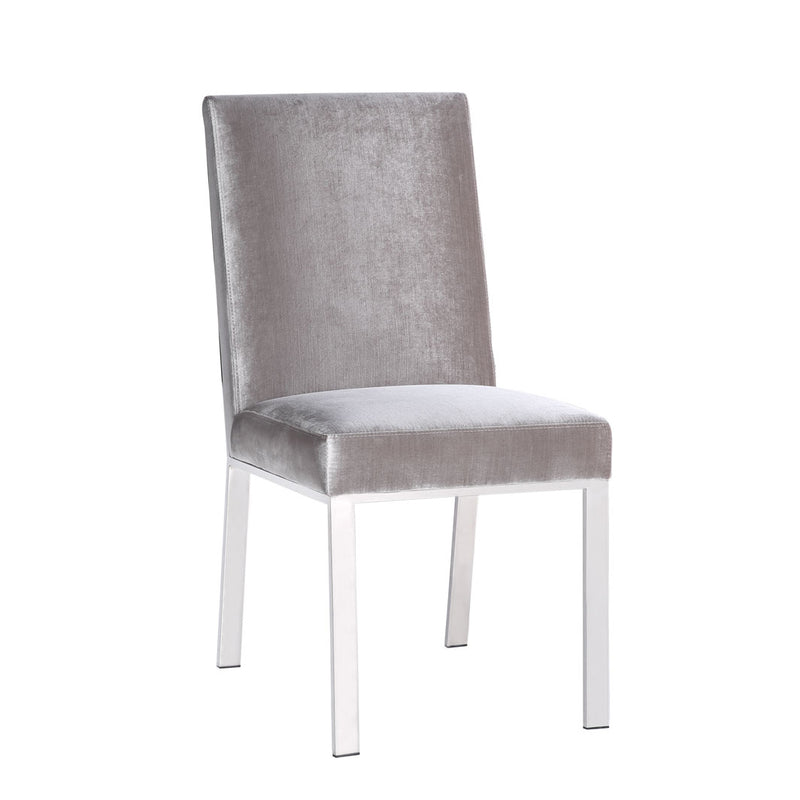 1. "Emiliano Dining Chair: Grey Velvet - Elegant and comfortable seating for your dining area"