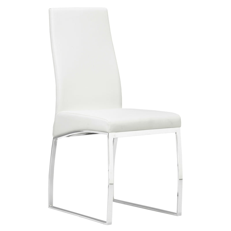 1. "K-Chair: White Leatherette - Sleek and modern office chair"
